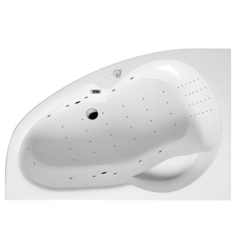 Ванна акриловая гидромассажная Excellent NEWA WAEX.NEL16.NANO.CR 160х95 пристенная асимметричная с каркасом