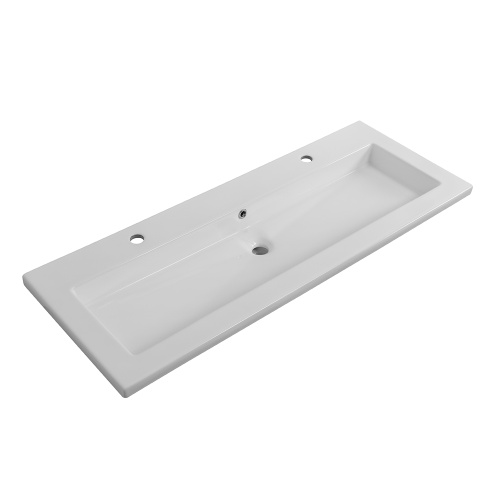 Раковина керамическая BelBagno BB-8070-120-1-2 120х50 накладная цвет белый 2 отверстия под смеситель