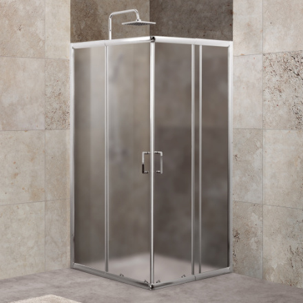 Душевой уголок BelBagno UNIQUE UNIQUE-A-2-75/90-P-Cr стекло рифленое 5 мм