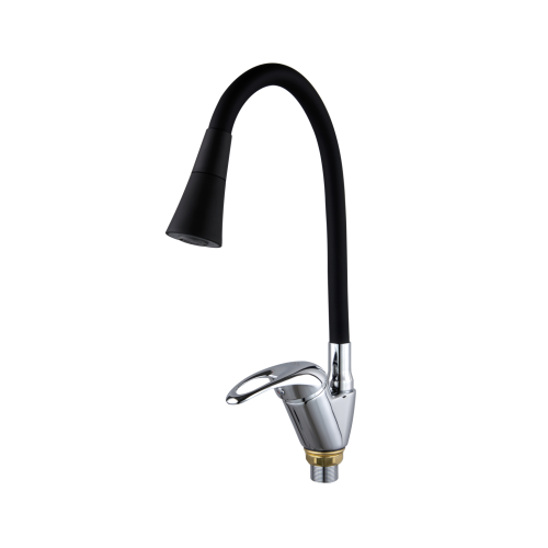 Смеситель для кухни Fashun A4403+A7350 на мойку хром/черный