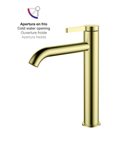 Смеситель AQG Urban Flow 01URF120OC на столешницу золото матовое