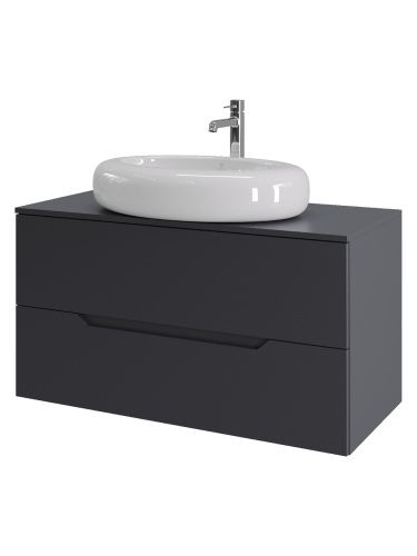 Тумба с раковиной Orange Line Li-100TugMDF+B08-640W 101х46х68 цвет серый