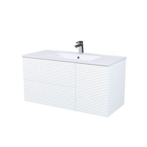 Тумба с раковиной IDDIS Bild BIL10W0i95K 100х45х50 подвесная цвет белый