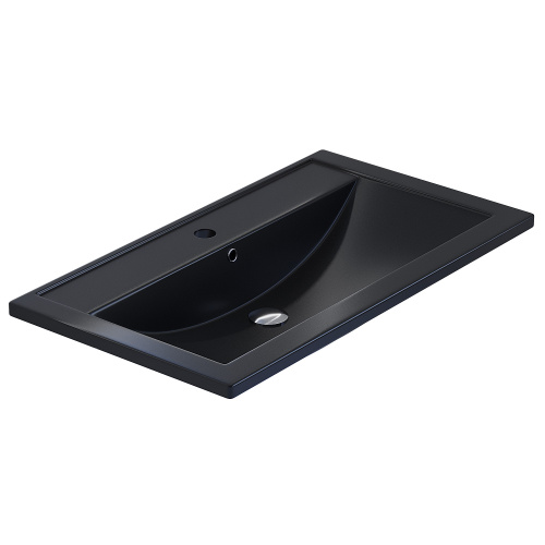 Раковина Uperwood Foster Quartz 80 см 291030038 полувстраиваемая цвет черный