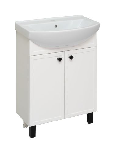 Тумба под раковину Runo Римини 00-00001254 60х30 напольная цвет белый