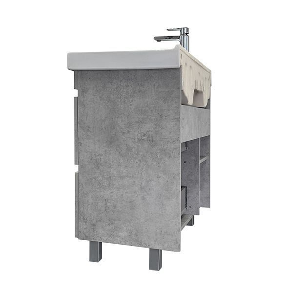 Тумба с раковиной Comforty Осло 00-00012959CF 80х50 напольная цвет серый