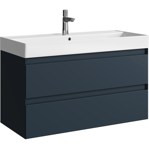 Тумба с раковиной Aqwella Geometria GE01102GRM 100x45x62,5 подвесная