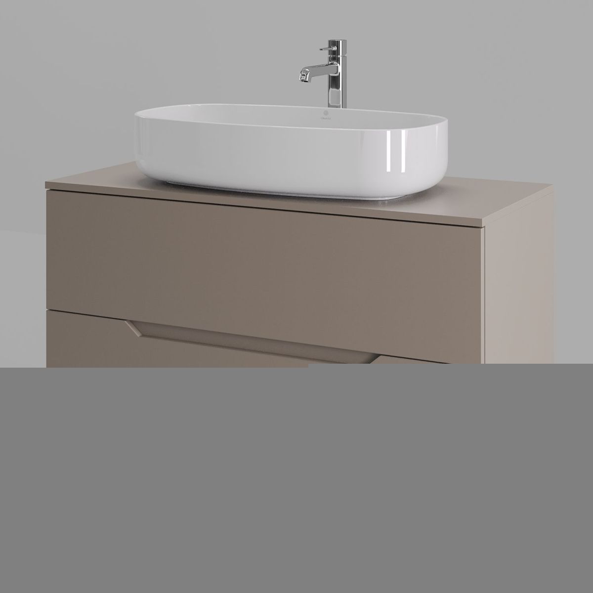 Тумба с раковиной Orange Line Li-100TuLMDF+B07-675W 100х50