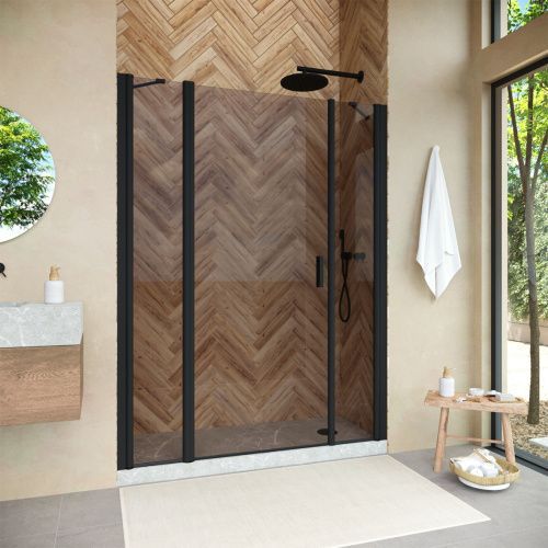 Душевая дверь Vegas-Glass EP-2F NOVO EP-2F NOVO 210 02М 05 L 210х190 стекло тонированное профиль черный