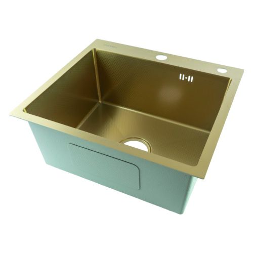 Кухонная мойка Fmark FSC5045C 50х45 цвет золото поверхность матовая