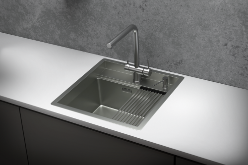Кухонная мойка Granula Kitchen Space 5051, СТАЛЬ МАТОВАЯ 50x51 цвет сталь матовая