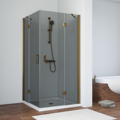 Душевой уголок Vegas-Glass AFA TUR+NOVO AFA TUR NOVO h1890 80 05 07 80х80 стекло тонированное профиль бронза без поддона