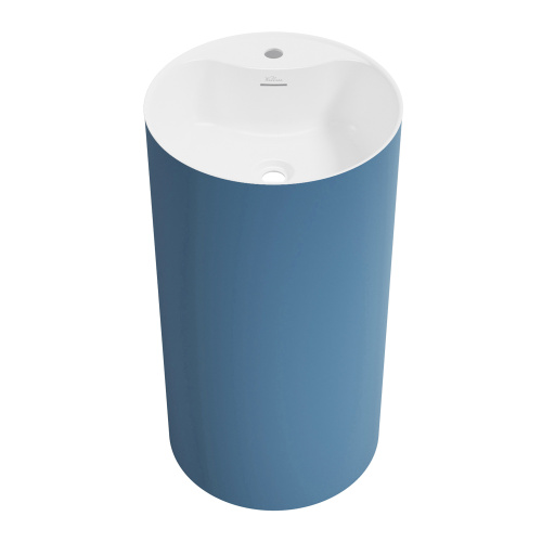 Раковина акриловая Wellsee Chalice Perfection 230629000 45х45 напольная цвет темно-синий/белый 1 отверстие под смеситель Раковина акриловая Wellsee Chalice Perfection 230629000 45х45 напольная цвет темно-синий/белый 1 отверстие под смеситель