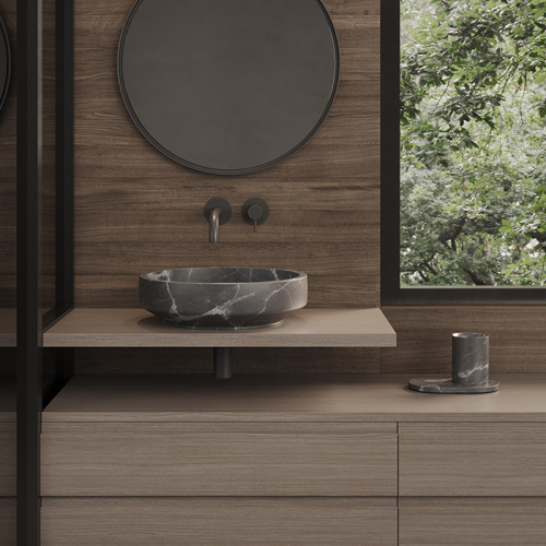 Раковина из искусственного камня Dea Design Marble DD1514 450 GC 50х50 накладная цвет серый без отверстий под смеситель