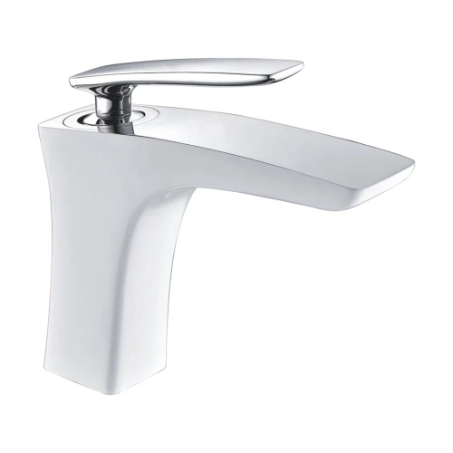 Смеситель Rose R2701F на раковину белый/хром