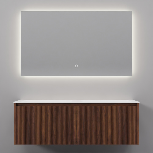 Тумба с раковиной+зеркало ArtDecco Camilla (Камилла) ACM12W22D1M0 120x45x40 подвесная цвет черный орех