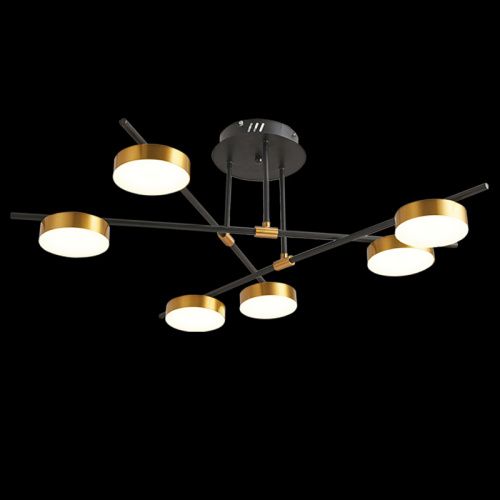 Люстра потолочная Natali Kovaltseva Loft Led (Лофт Лед) LED LAMPS 81101/6C GOLD BLACK