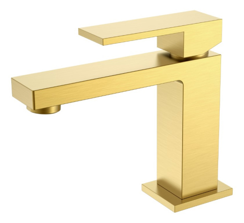 Смеситель Boheme Qubic 471-MG на раковину золото матовое