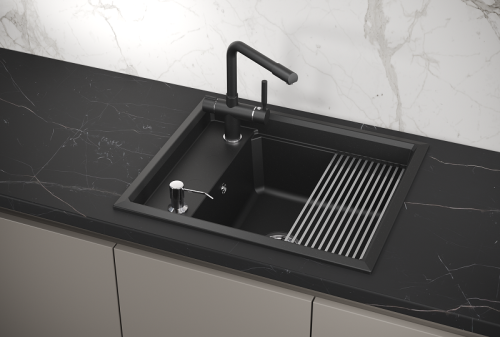 Кухонная мойка Granula Kitchen Space 6004, ШВАРЦ 60x51 цвет шварц