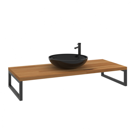 Консоль под раковину Orka Kestel 3001043 120х50х21 подвесная цвет коричневый/черный Консоль под раковину Orka Kestel 3001043 120х50х21 подвесная цвет коричневый/черный