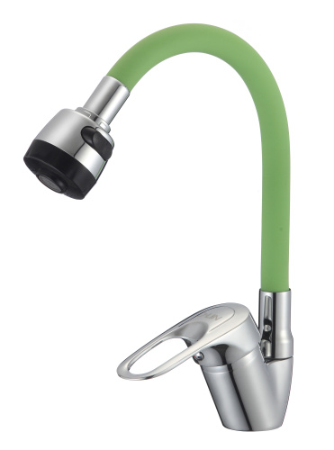 Смеситель для кухни D-Lin D150628-5T на мойку зеленый