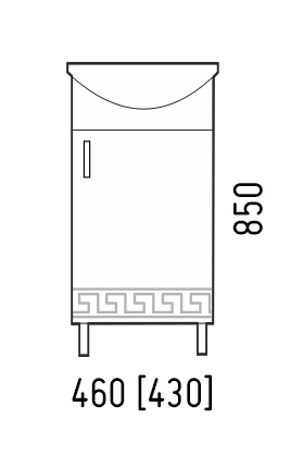Тумба под раковину Corozo Олимп SD-00000321 43х25х85 - фото 2