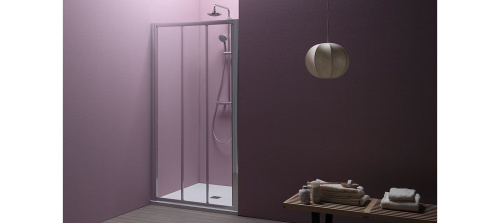 Душевая дверь Kolpa-San LUNA 510670 100х185 стекло прозрачное профиль серебро