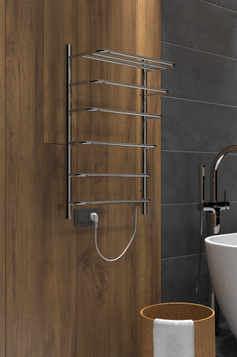 Полотенцесушитель Indigo Hit LHE80-50R 53х80 электрический хром