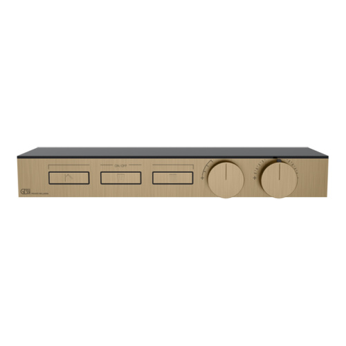 Смеситель для душа Gessi Hi-Fi 63024#726 встраиваемый в стену бронза с термостатом (внешняя часть)
