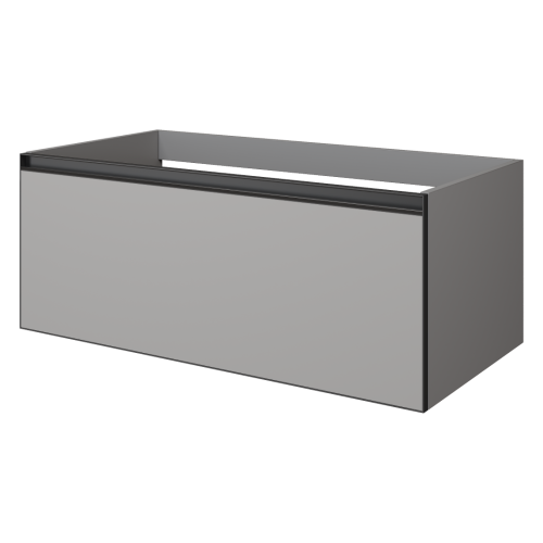 Тумба под раковину Armadi Art Quatro 790-M1-100-L-A 100х50х40 подвесная цвет серый