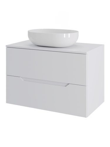 Тумба с раковиной Orange Line Li-70TuwMDF+B05-480W 70х46х70 подвесная цвет белый матовый