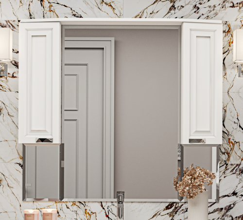 Зеркало-шкаф Misty Терра П-Тер02110-011 110х21х100 подвесной цвет белый