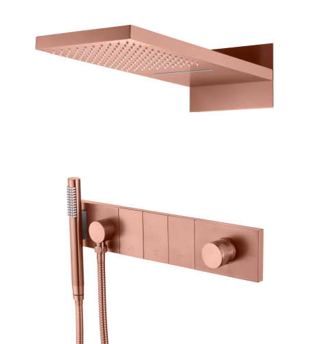 Душевая система Boheme Zodiac 132-CB встраиваемая цвет медь брашированная