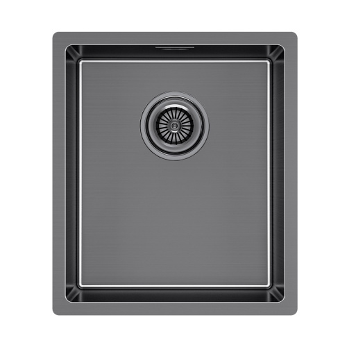 Мойка LASSAN 38 UNI, нерж. сталь, LA38-GM, вороненая сталь, 380х440мм, Paulmark