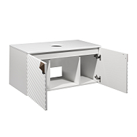 Тумба под раковину Runo Андорра 00-00002019 90х50 подвесная цвет белый - фото 3