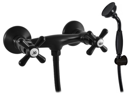 Смеситель для душа MORAVA RETRO MK380.5/1CMAT настенный черный матовый