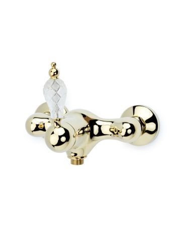 Смеситель Boheme Crystal 284-CRST настенный золото