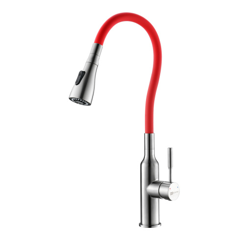 Смеситель для кухни LeMark Expert LM5082S-Red на мойку красный матовый без термостата