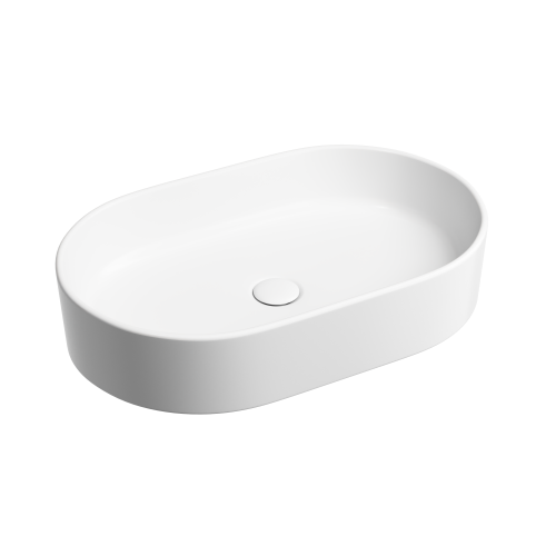 Раковина из сантехнического фарфора Ceramica Nova ELEMENT CN6048MW 61х39 накладная цвет белый матовый