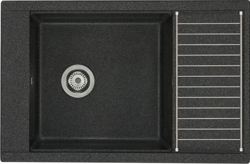 Мойка кухонная Aquaton Делия 1A715132DE210 78х51 цвет графит