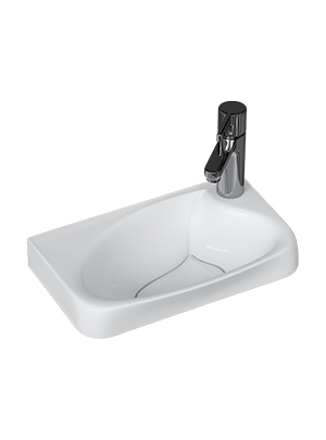 Раковина из литьевого мрамора Velvex BIO rkBIO.40-81 40х24 встраиваемая цвет белый 1 отверстие под смеситель