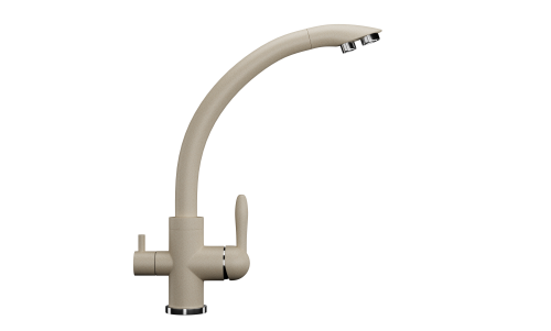 Смеситель для кухни Ulgran Classic U-017-328 на раковину бежевый