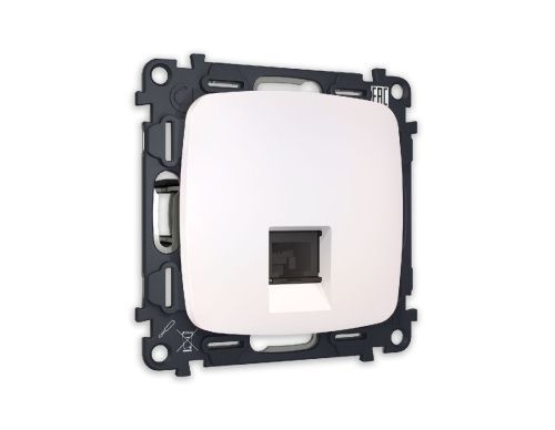 Комплект механизма телефонной розетки RJ-11(4P4C) со шторкой Ambrella Volt Omega (Омега) MO212030