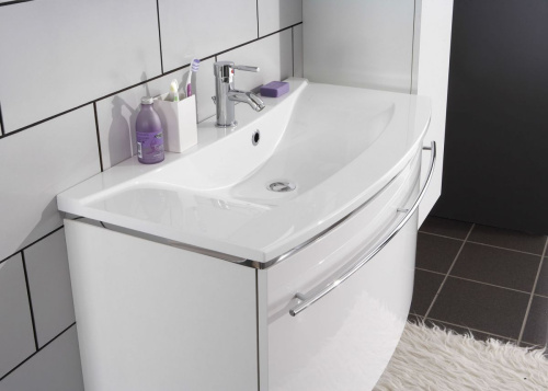 Раковина керамическая Marlin 3040city CITYKD120 121х51 подвесная цвет белый 1 отверстие под смеситель