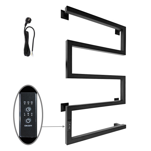 Полотенцесушитель Altasan ШалимарПроф ШалимарПроф8050ЧМ подвесной 51х83 электрический черный муар