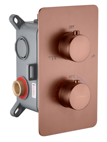 Смеситель для душа Boheme Cell 134-2-BRB встраиваемый бронза брашированная с термостатом