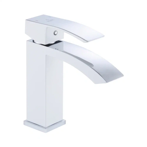 Смеситель Rose R1501F на раковину белый/хром