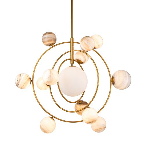 Люстра на штанге Delight Collection Planet (Планет) KG1122P-13 brass