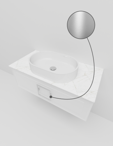 Тумба со столешницей La Fenice CUBO NFNC-01-CUB-B-100-1-GG 100х36х49 подвесная цвет белый