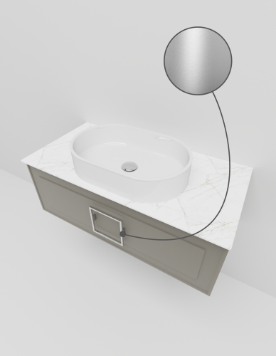 Тумба со столешницей La Fenice CUBO NFNC-01-CUB-C-100-1-GG 100х36х49 подвесная цвет бежевый